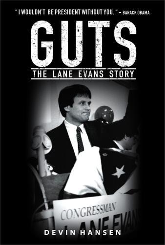 Book cover: Guts, The Lane Evans Story, by Devin Hansen.